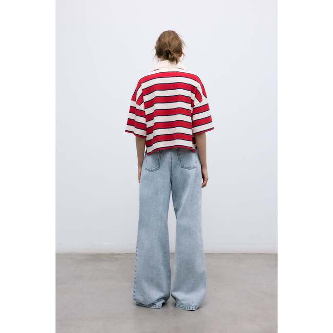 TNS Pleat Denim Woman Pant Bleach Denim - Pants - 3