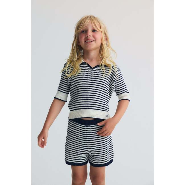 Azalea Polo Summer Midnight Mini Knit Stripes - Polo Shirts - 3
