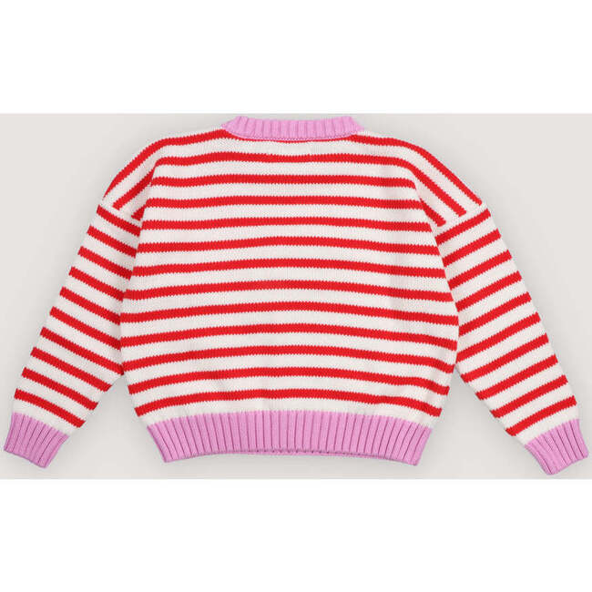 Marigold Jumper Tulip Red & Pink Lavander Stripes