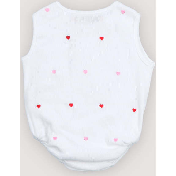 Petunia Baby Romper Hearts Pure Cloud