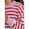 Marigold Jumper Tulip Red & Pink Lavander Stripes - Sweaters - 4