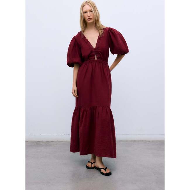 Aloe Woman Dress Crimson Wine