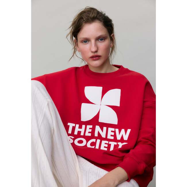 TNS Logo Woman Sweatshirt Tulip Red - Sweatshirts - 3