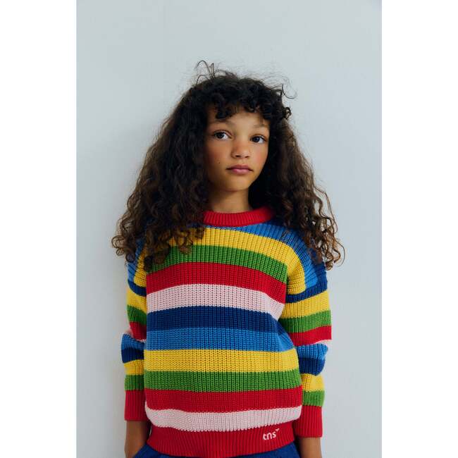 Canela Jumper Tulip Red Multicolor Stripes - Sweaters - 3
