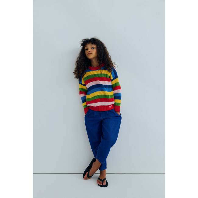 Canela Jumper Tulip Red Multicolor Stripes - Sweaters - 4