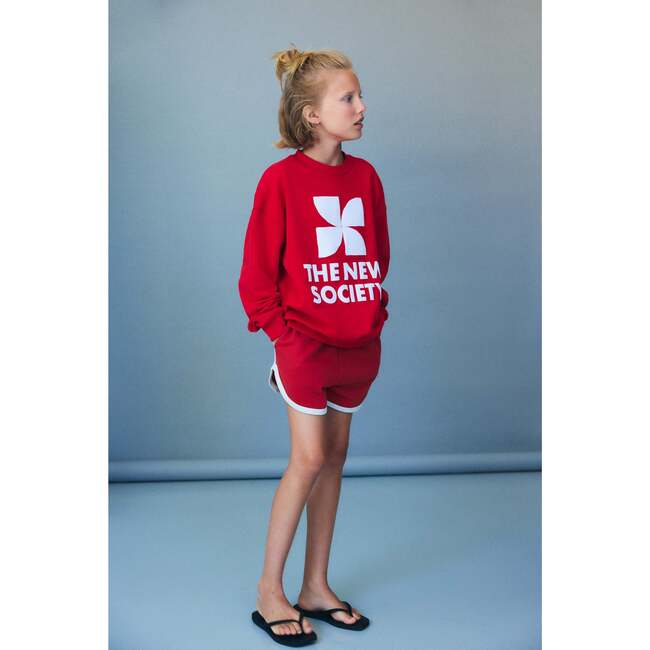 TNS Logo Teen Sweatshirt Tulip Red - Sweatshirts - 3