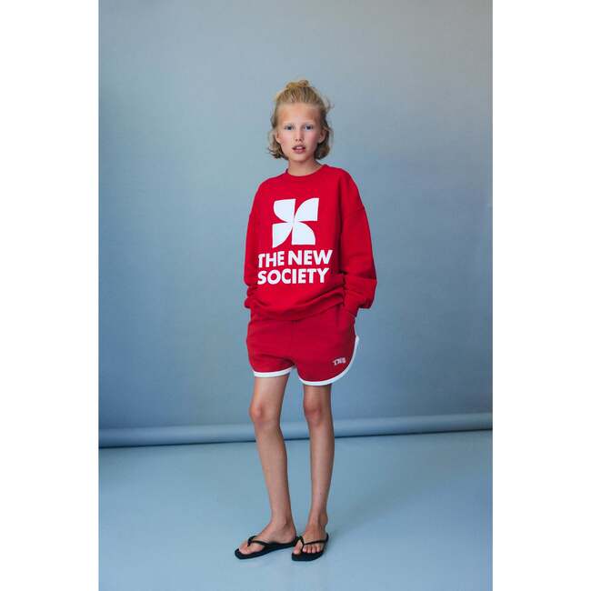 TNS Logo Teen Sweatshirt Tulip Red - Sweatshirts - 4