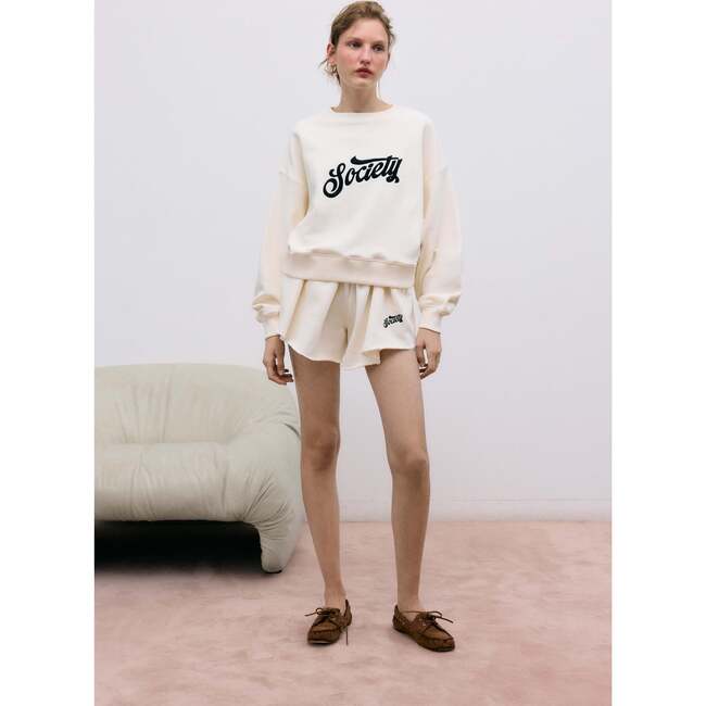 Mazus Woman Short  Ecru