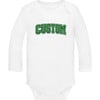 Personalized Varsity Shamrock Baby Bodysuit, White - Onesies - 1 - thumbnail