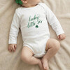 Lucky Little Sis Baby Bodysuit, White - Onesies - 2