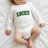 Personalized Varsity Shamrock Baby Bodysuit, White - Onesies - 2 - thumbnail