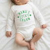 Mama's Lucky Charm Baby Bodysuit, White - Onesies - 2