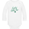 Lucky Little Bro Baby Bodysuit, White - Onesies - 1 - thumbnail