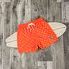 Neon Orange Checker Swim Trunks - Swim Trunks - 3