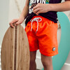 Neon Orange Checker Swim Trunks - Swim Trunks - 5