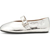 Sydney Leather Ballet Flats, Silver - Flats - 1 - thumbnail