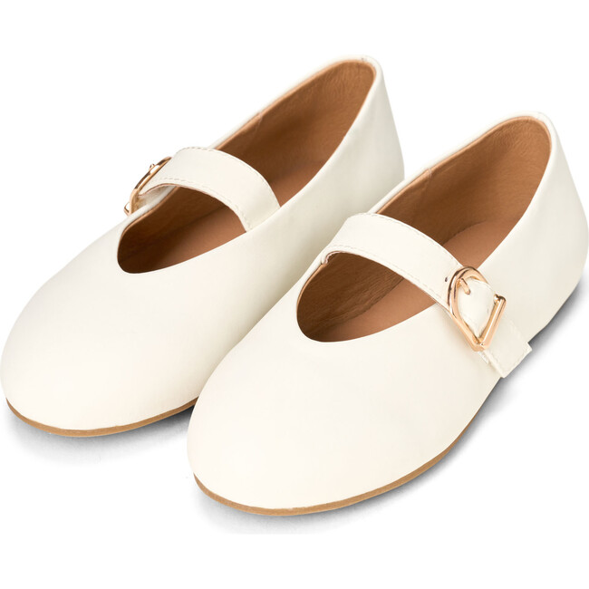 Sydney Leather Ballet Flats, White