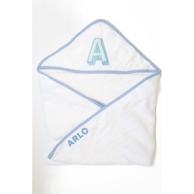 Custom Embroidered Hooded Towel, Blue