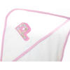 Custom Embroidered Floral Hooded Towel, Pink - Bath Accessories - 2