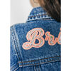 Custom Embroidered Floral Denim Jacket, Multi - Jackets - 4