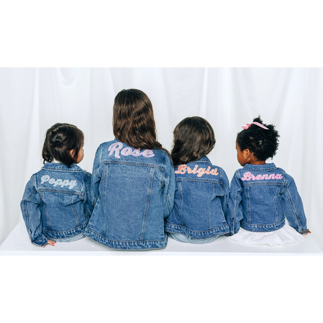 Custom Embroidered Floral Denim Jacket, Multi - Jackets - 5