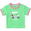 Tee Time T-Shirt, Green/Pink - T-Shirts - 1 - thumbnail