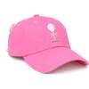 Tee Time Bow Baseball Hat, Pink - Hats - 1 - thumbnail