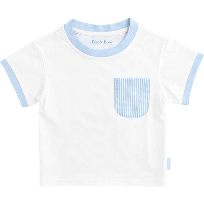 Seersucker Pocket T-Shirt, Blue