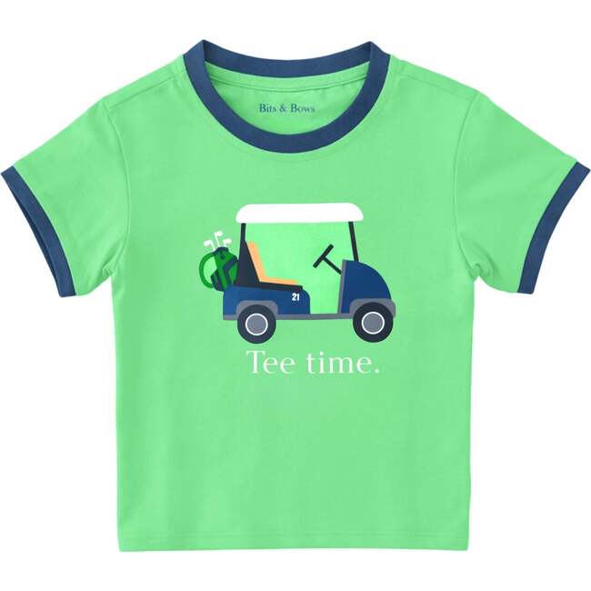 Tee Time T-Shirt, Green/Blue