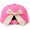 Tee Time Bow Baseball Hat, Pink - Hats - 3