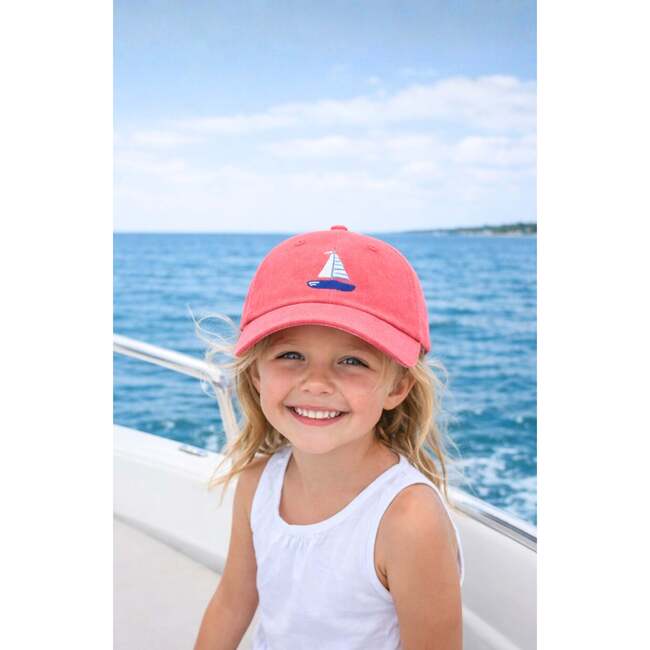 Sailboat Bow Baseball Hat, Red