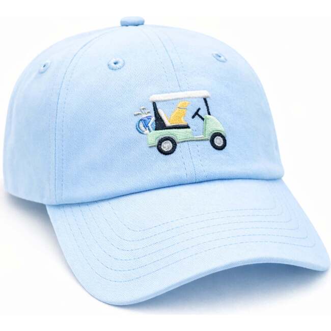Dog in Golf Cart Baseball Hat, Blue