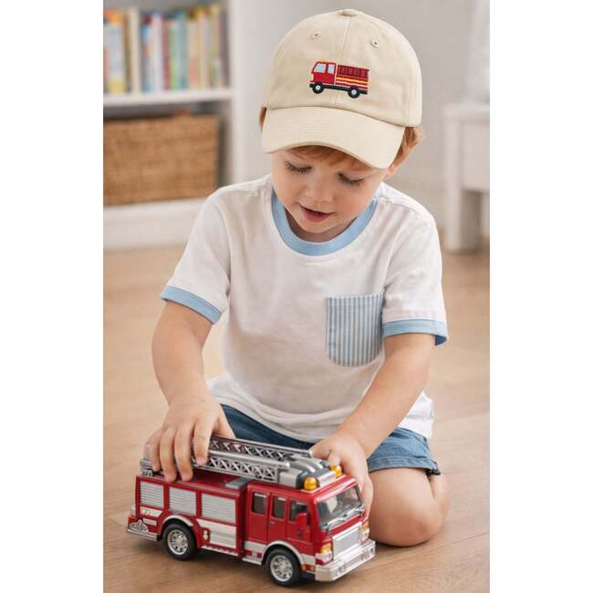 Firetruck Baseball Hat, Khaki