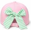 Dog in Golf Cart Bow Baseball Hat, Pink - Hats - 3 - thumbnail