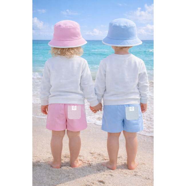 Coastal Crest Bucket Hat, Blue - Sun Hats - 3