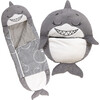 Happy Nappers: Pillow & Sleepy Sack: Med - Grey Shark - Plush - 2