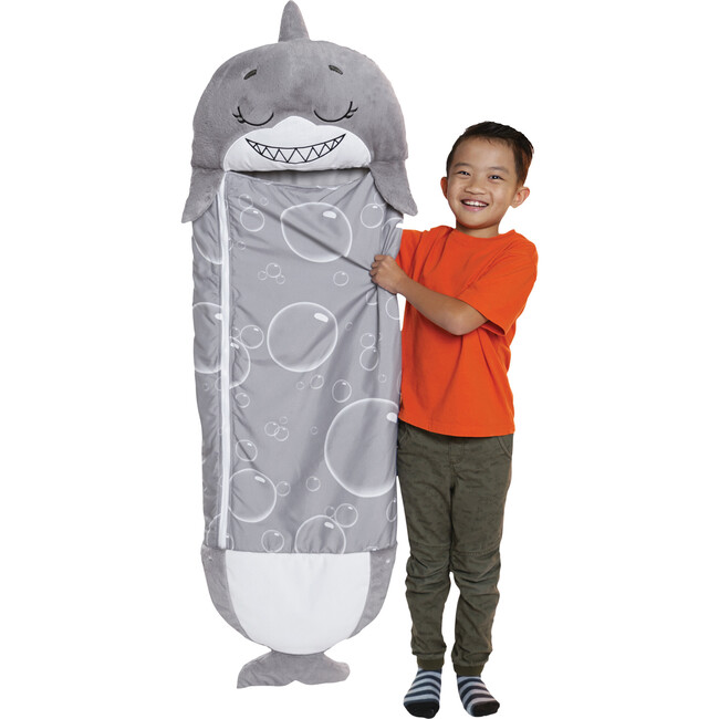Happy Nappers: Pillow & Sleepy Sack: Med - Grey Shark - Plush - 5