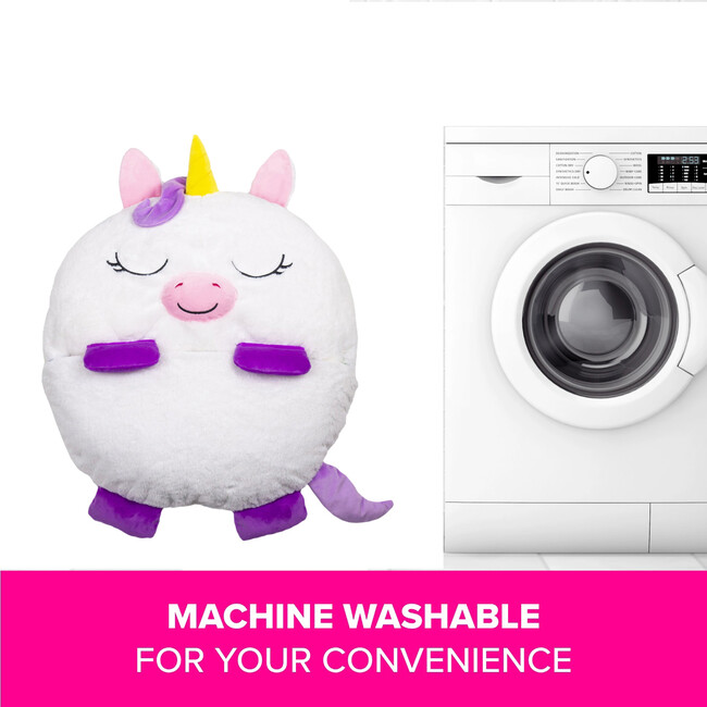 Happy Nappers: Lg - White Unicorn - Plush - 4