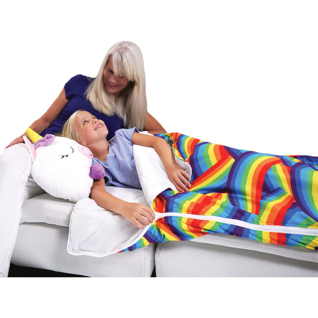 Happy Nappers: Lg - White Unicorn - Plush - 11