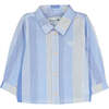 TARTINE ET CHOCOLAT Aegean Striped Baby Shirt - Blue - Shirts - 1 - thumbnail