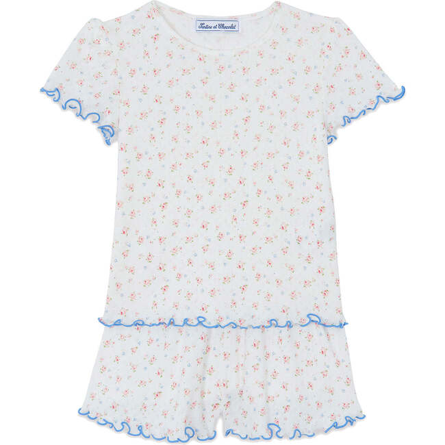 TARTINE ET CHOCOLAT Pointelle Lettuce Hem Pajamas