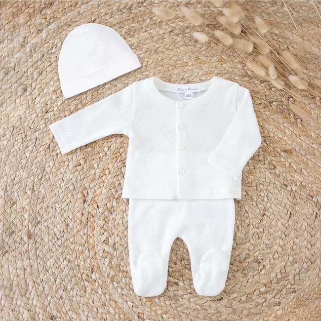 TARTINE ET CHOCOLAT Pointelle Organic Baby Set + Hat