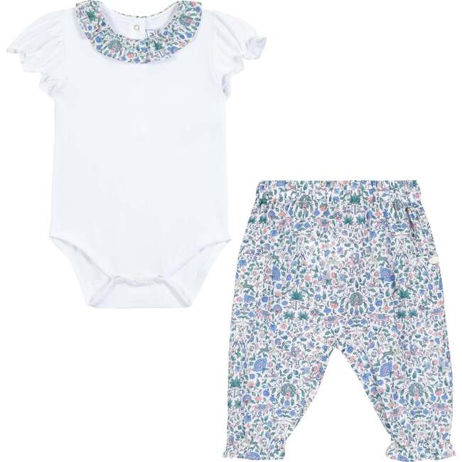 TARTINE ET CHOCOLAT Liberty Pants Baby Set - Blue Fleur