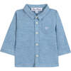 TARTINE ET CHOCOLAT Melange Linen Baby Overshirt - Nuage - Shirts - 1 - thumbnail