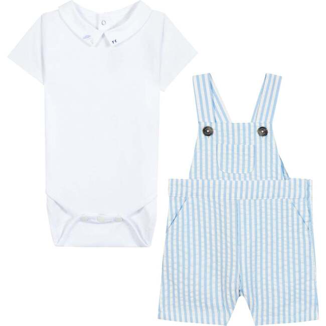 TARTINE ET CHOCOLAT Seersucker Surf Baby Set - Surf Blue