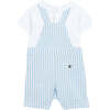 TARTINE ET CHOCOLAT Seersucker Surf Baby Set - Surf Blue - Mixed Apparel Set - 3