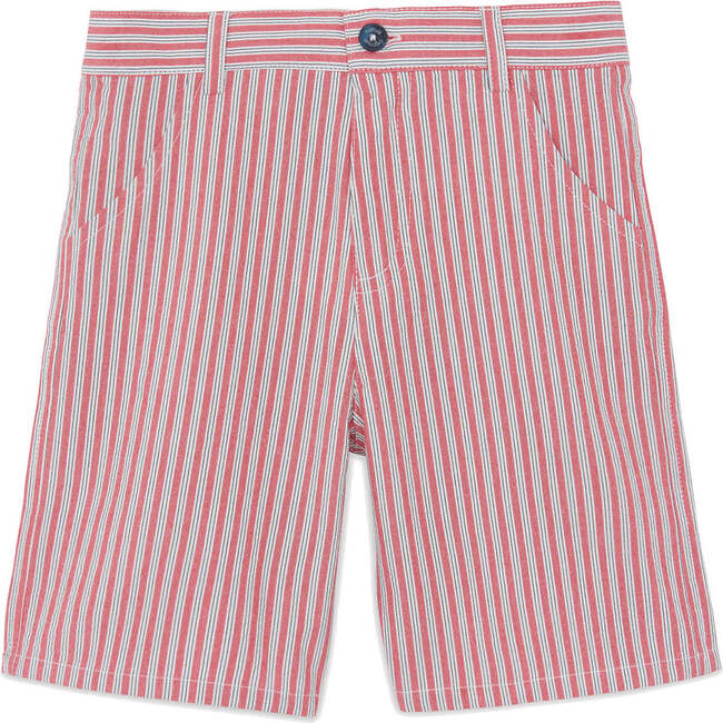 TARTINE ET CHOCOLAT Striped Cotton Shorts - Rouge
