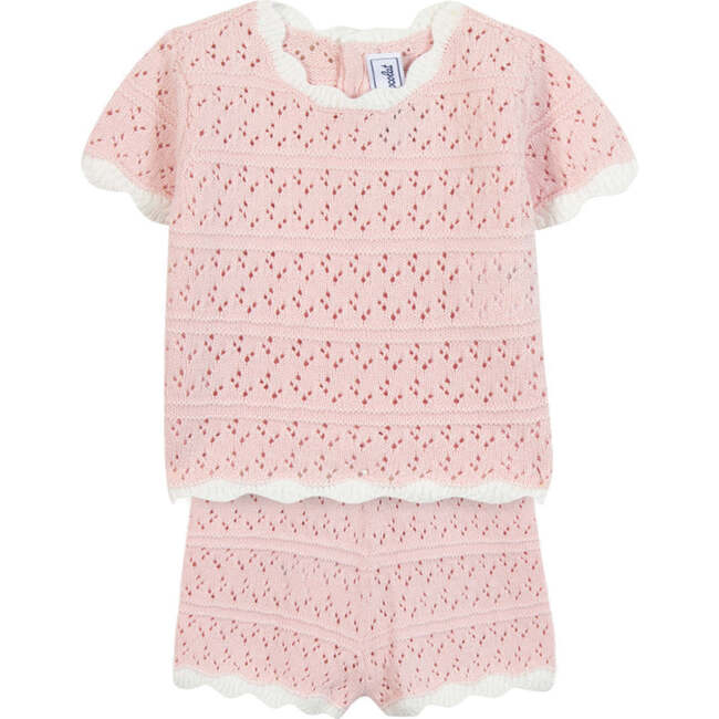 TARTINE ET CHOCOLAT Light Knit Baby Set - Rose Pale