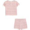 TARTINE ET CHOCOLAT Light Knit Baby Set - Rose Pale - Mixed Apparel Set - 2