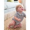 Brody Bubble, Navy Ticking Stripe - Rompers - 1 - thumbnail